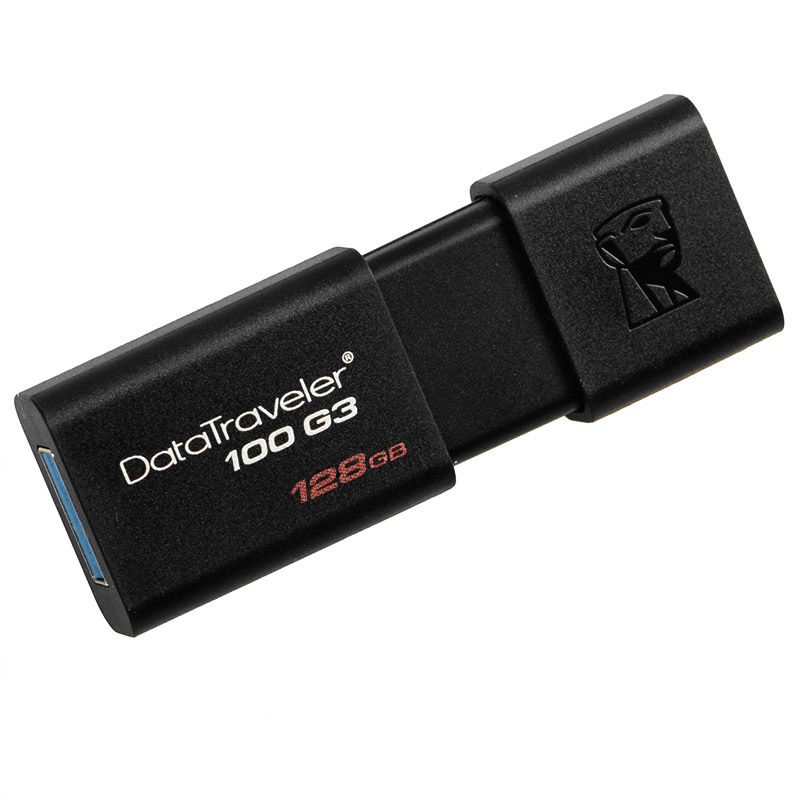 金士頓（Kingston）DT 100G3 128GB USB3.0 U盤 高速車載U盤 黑色